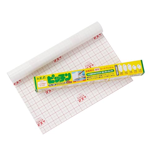 埼玉福祉会 SAIFUKU ピッチン 接着剤付透明コートフイルム 幅35cmX長さ2m・厚さ0.07mm