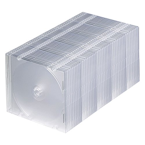 サンワサプライ スリムCD/DVD/BDケース 1枚収納×50枚セット 厚さ約5mm薄型タイプ クリア FCD-PU50C