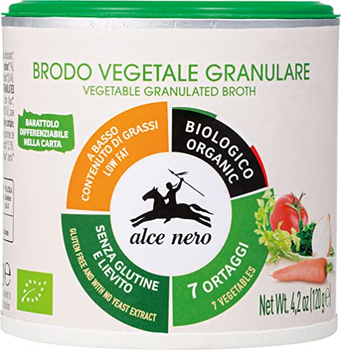 ALCE NERO(アルチェネロ) 有機 野菜ブイヨン パウダー タイプ 120g (オーガニック イタリア産 添加物不使用 化学調味料不使用 顆粒タイプ)