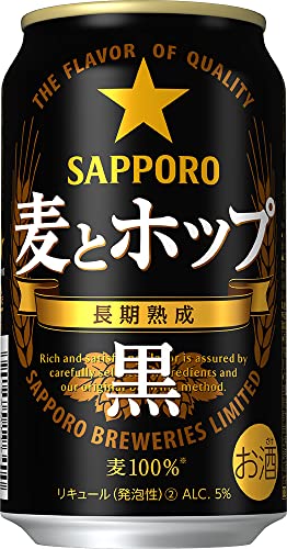 サッポロ 麦とホップ <黒> [ 新ジャンル 第3の ビール 350ml×24本 ]