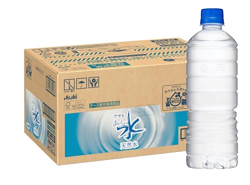 アサヒ飲料 おいしい水 天然水 ラベルレスボトル PET600ml×24本