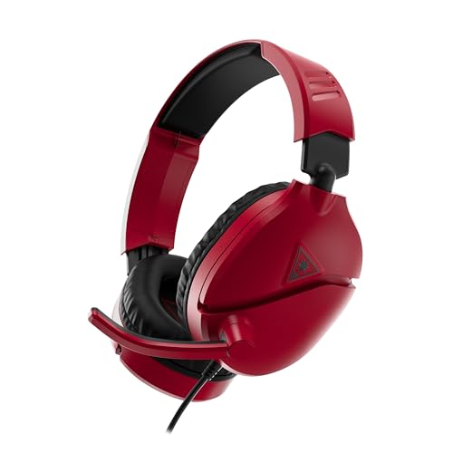 TURTLE BEACH ゲーミングヘッドセット 軽量 230g ヘッドホン PS5 PS4 携帯型ゲーム機 Xbox スマホ 有線 3.5mm フリップミュート マイク Recon 70 ミッドナイトレッド 国内正規品