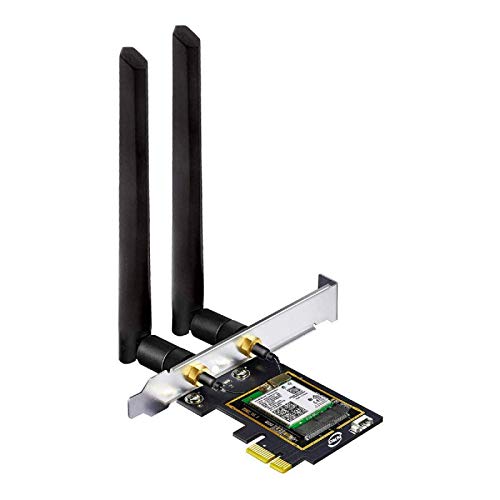 OKN WiFi 6E PCIe 無線LANカード AX5400 内蔵Intel AX210NGW WiFi 6モジュール 802.11AX PCI-Express 無線LANアダプタ Bluetooth 5.3対応, Windows10/11 64-bit対応