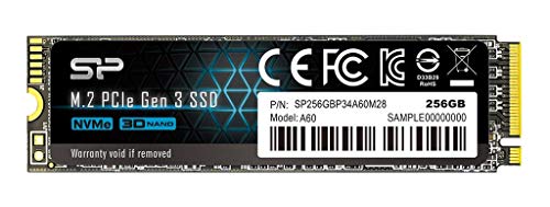 シリコンパワー SSD 256GB 3D NAND M.2 2280 PCIe3.0×4 NVMe1.3 P34A60シリーズ 5年保証 SP256GBP34A60M28