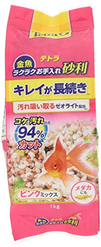 テトラ (Tetra) 金魚 ラクラクお手入れ砂利 ピンクミックス 1キログラム 砂利 底砂 アクアリウム メダカ