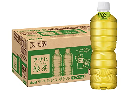 アサヒ飲料 「アサヒ 緑茶」 ラベルレスボトル 630ml×24本