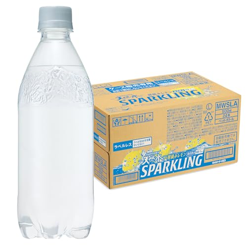 [炭酸水] サントリー 天然水スパークリング レモン ラベルレス 500ml ×24本