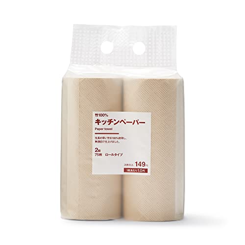 無印良品 竹100％キッチンペーパー ロールタイプ 2個入 44349212