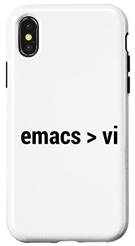 iPhone X/XS emacs greater than vi - コードエディター フレイムウォー - ブラックデザイン スマホケース