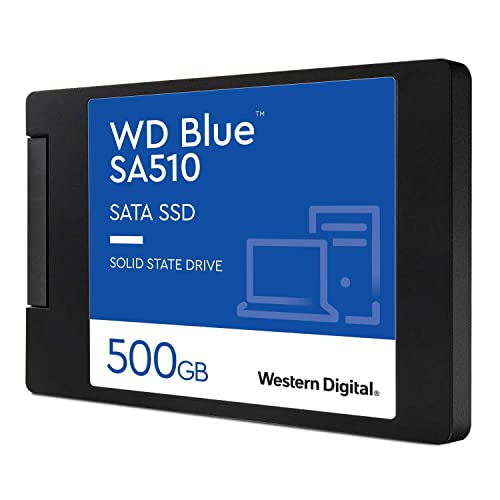 Western Digital ウエスタンデジタル WD Blue SATA SSD 内蔵 500GB 2.5インチ (読取り最大 560MB/s 書込み最大 510MB/s) PC メーカー保証5年 WDS500G3B0A-EC SA510 【国内正規取扱代理店】