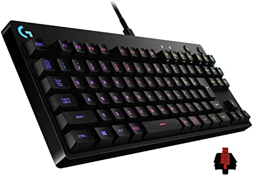 【Amazon.co.jp限定】 Logicool G PRO ゲーミングキーボード G-PKB-002LNd テンキーレス リニア 赤軸 静かなタイピング GXスイッチ 有線 ゲーミング メカニカルキーボード 日本語配列 LIGHTSYNC RGB 充電 着脱式ケーブル 国内正規品 ※Amazon限定の壁紙ダウンロード付き