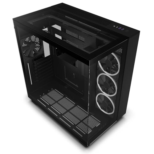 NZXT H9 Elite 2層構造 ミドルタワー PCケース 強化ガラスモデル Black CM-H91EB-01 CS8578