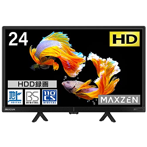テレビ 24型 液晶テレビ ダブルチューナー 24インチ 裏録画 ゲームモード搭載 地上・BS・110度CSデジタル ハイビジョン 外付けHDD録画機能 HDMI2系統 VAパネル 壁掛け対応 MAXZEN J24CH06