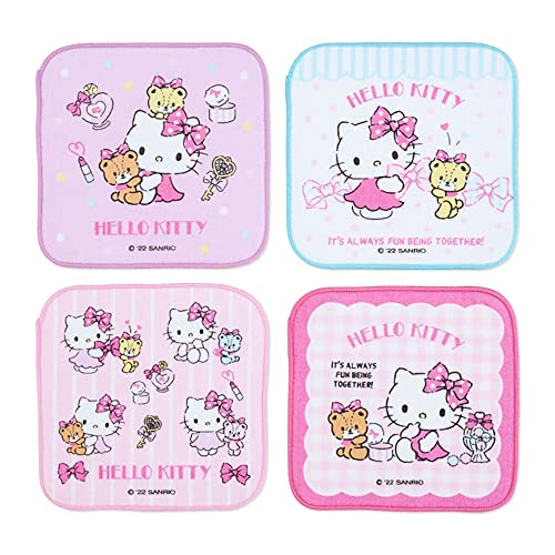 サンリオ(SANRIO) サンリオ プチタオル4枚セット ハローキティ キティちゃん hello kitty 洗い替えタオル キャラクター 16×0.2×16cm 631124 SANRIO