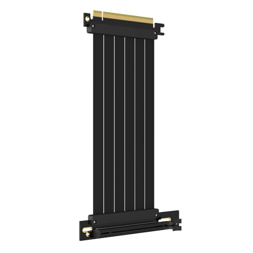 GLOTRENDS 200mm PCIe 3.0 X16ライザーケーブル、PCIE GEN 3.0 GPUに対応 (NVIDIA-RTX 2000/GTX1600 Series, AMD-RX6000/5000/500/400/Vega Seriesなど) PCIE30-X16-200MM-0090D
