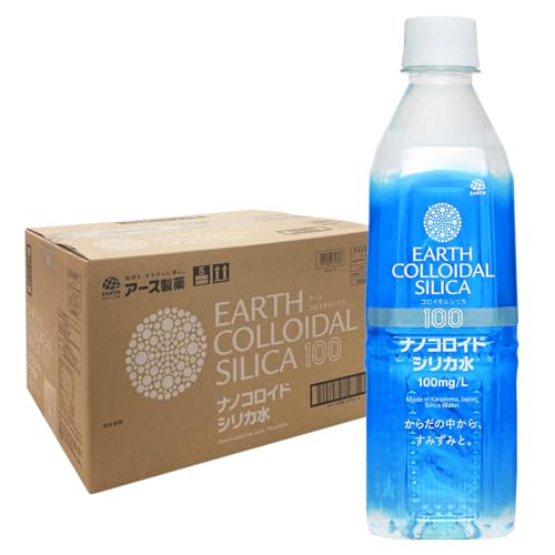 【アース製薬が本気で飲んでほしいシリカ水】 ナノコロイドシリカ アースコロイダルシリカ100 中硬水 [500ml×24本] シリカ100mg/L 含有 国内製造 (アース製薬)