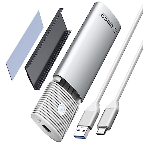 ORICO M.2 SSD 外付けケース M2 SSD ケース NVMe / SATA 両対応 USB3.2 Gen2 10Gbps NVME 5Gbps NGFF SATA PCIe M-Key(B+M Key) 2230/2242/2260/2280 SSD対応 アルミケース 工具不要 UASP Trimをサポート (ホワイトPWDM2-G2A-WH)