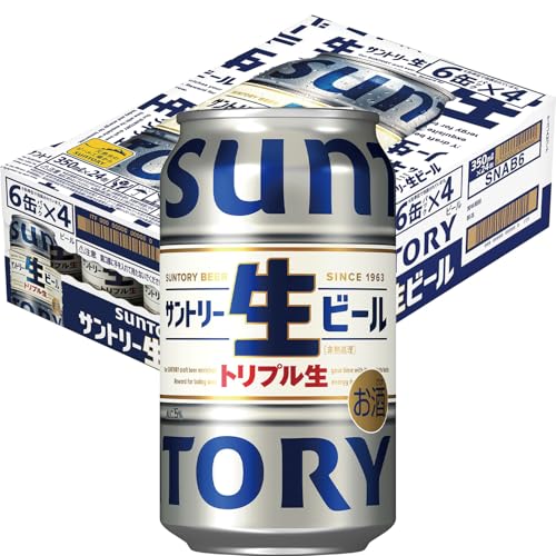 サントリー生ビール 350ml 24本 [6缶×4] 【グッとくる飲みごたえとかつてない飲みやすさ】 [サントリー ビール]