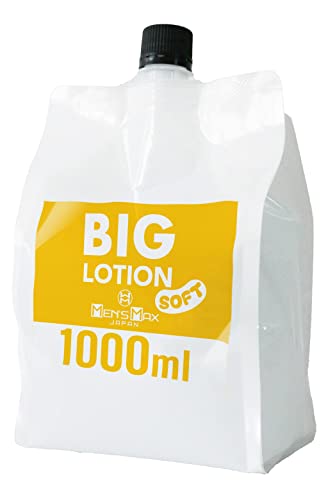 メンズマックス ビッグローション ソフト 大容量 1000ml オナホ パウチ 詰め替え 日本製 業務用 サラサラのソフトタイプ 低粘度 透明 無香料 髭剃りジェルにも ろーしょん つゆ おな クリア