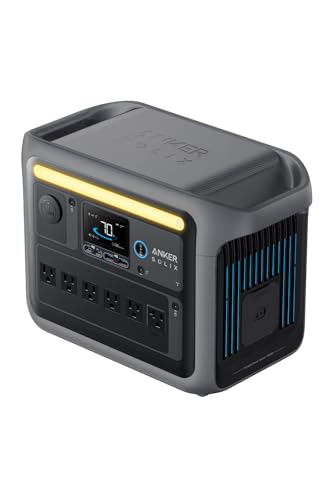 Anker Solix C1000 Portable Power Station ポータブル電源 1056Wh 世界最速の急速充電 高出力AC(定格1500W / 瞬間最大2000W / SurgePad 2000W, 6ポート) 長寿命10年 リン酸鉄 コンパクト設計 拡張バッテリー対応(別売り) パススルー機能 アプリ遠隔操作 防災安全協会推奨 (ダークグレー)