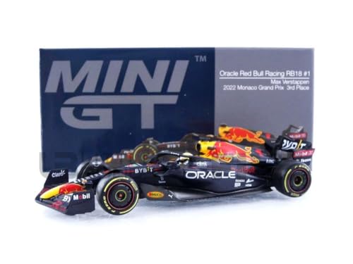 MINI GT 1/64 オラクル レッドブル レーシング RB18 2022 3位入賞車 #1 モナコグランプリ Max Verstappen 完成品