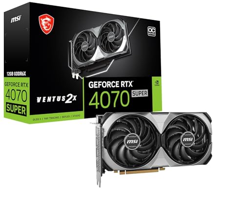 MSI GeForce RTX 4070 SUPER 12G VENTUS 2X OC/A PCIe4.0 2スロット・2ファン搭載 省スペース グラフィックスカード VD8751