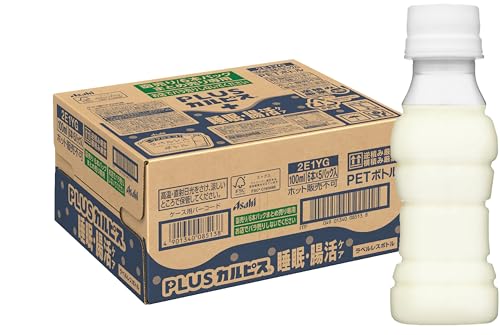 アサヒ飲料 PLUSカルピス 睡眠・腸活ケア ラベルレス 100ml×30本 [機能性表示食品] [睡眠の質を高める/腸内環境を整えるのに役立つ] [ガセリ菌CP2305株] [常温保存可能]