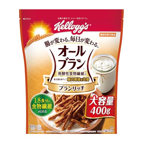 ケロッグ オールブラン ブランリッチ 大容量 400g ×6袋 小麦ふすま 腸活 発酵性 食物繊維