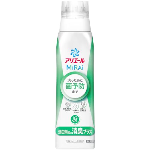 アリエール MiRAi 洗濯洗剤 濃縮 漂白剤級の消臭プラス* 本体大 510g [タテ・ドラム式OK]