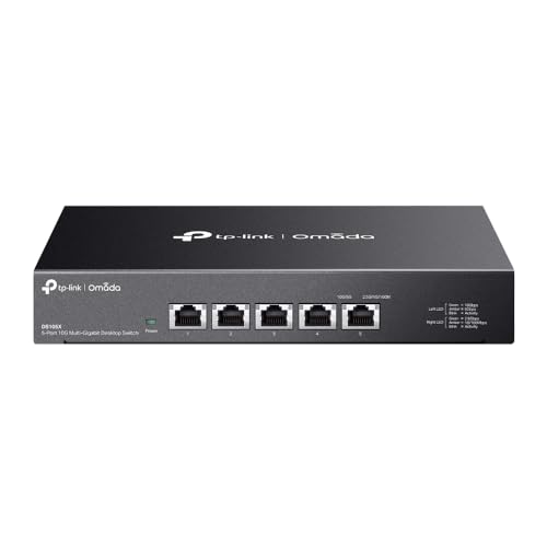【Amazon.co.jp限定】 TP-Link 5ポート 全ポート10G対応 10G マルチギガビット アンマネージ プラグ&プレイ Omada対応 スイッチングハブ DS105X