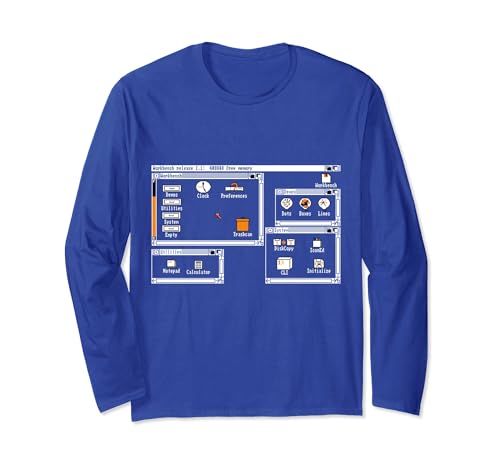 Commodore AMIGA 500:ワークベンチデスクトップバージョン1.1 長袖Tシャツ