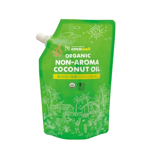 cocowell(ココウェル) 香りのない有機ココナッツオイル 460g 有機JAS 飽和脂肪酸