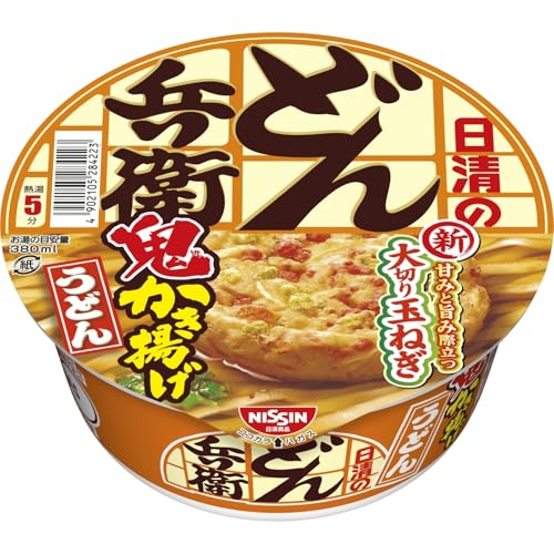 どん兵衛 鬼かき揚げうどん [甘みと旨み際立つ大切り玉ねぎ] 日清食品 カップ麺 96g ×12個