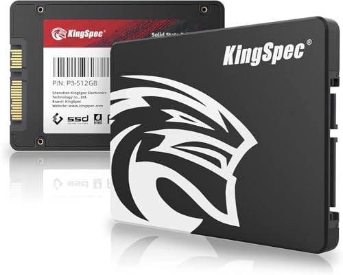 KingSpec SSD 512GB SATAIII 6Gb/s 2.5インチ内蔵SSD 最大読込：570MB/s (R：570MB/s、W：540MB/s) 3D NAND SATA SSD メーカー保証3年
