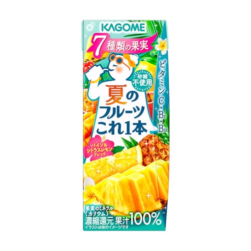 カゴメ 夏のフルーツこれ一本 パイン＆シトラスレモンブレンド 200ml×24本 【季節限定品】【紙パック】