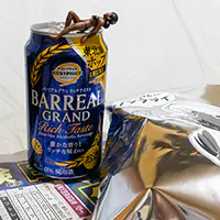 バーリアルグラン リッチテイストとかっぱえびせんとフチ子