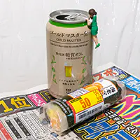 ゴールドマスター生　糖質オフと手巻寿司　海老マヨとフチ子