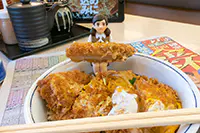 カツ丼(梅) Ａセットとフチ子