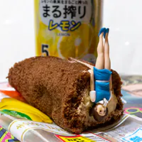 まる搾りレモンとまるごとチョコバナナ ミニとフチ子