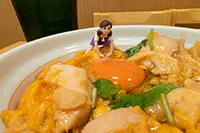 とろたま親子丼とフチ子