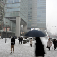 雪景色の秋葉原