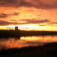 今日のworth坊ゃ・台風前の夕焼け空